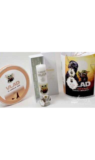 Trusou botez baieti personalizat cu Baby Yoda 14